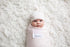 Set| 47in 47in| Lulujo Birth Announcement Hat & Swaddle Blanket Unisex Softest Bamboo Viscose Muslin Baby Swaddle