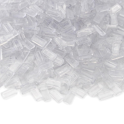 Feleph Transparent Clear 1×2 Tile, 700 Parts Flat Bricks for Smooth Surface Wall Floor, Toy Accessories