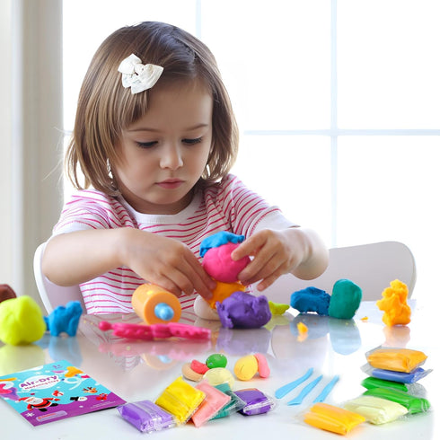 Kids,90 3-12 ARTPAR Air Dry Clay for Colors Modeling Model Magic Clay,DIY Molding Clay Starter Kit with Sculpting