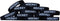 Novel Merk 12-Piece White Text Black Hockey Party Favor & School Carnival Prize Silicone Wristband Bracelet