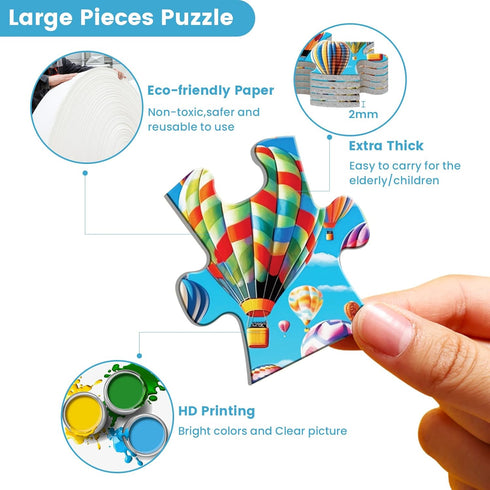 6 Packs 36 3 Pieces Large Puzzles for Seniors,Dementia Puzzles for Elderly Adults,Jigsaw Puzzles for Adults Seniors