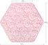 55" 47" Moonsea Hexagon Mat Princess Tent Rug, Plush Soft Playpen Mat Fitted for Monobeach Princess Castle, Non Slip