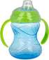 Nuby Clik-It Grip N' Sip Soft Spout No-Spill Training Sippy Cup with Handles - 10 oz (3-Pack) - Blue/Green/Red