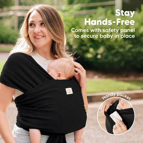 KeaBabies Baby Wrap Carrier Ring Sling - Easy to Wear, Adjustable D-Lite Baby Carrier Newborn to Toddler, Infant