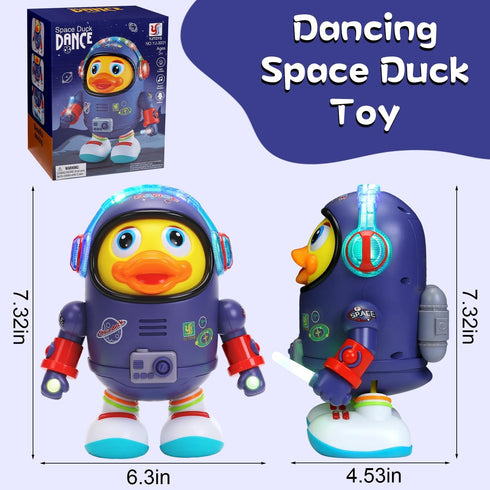WRYBV Dancing Space Duck Toy, Space Duck Dancing Musical Interactive Toy, Walking Duck Baby Robot, Electric Dancing