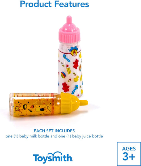 Toysmith My Sweet Baby Magic Baby Bottle Set, Two Bottles for Boys & Girls Age 3+