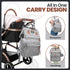 Backpack, Baby Diaper Bag Bonus Changing Pad, Large Capacity, USB Port, Pacifier Case, Mosquito Net & Wipes Bag |
