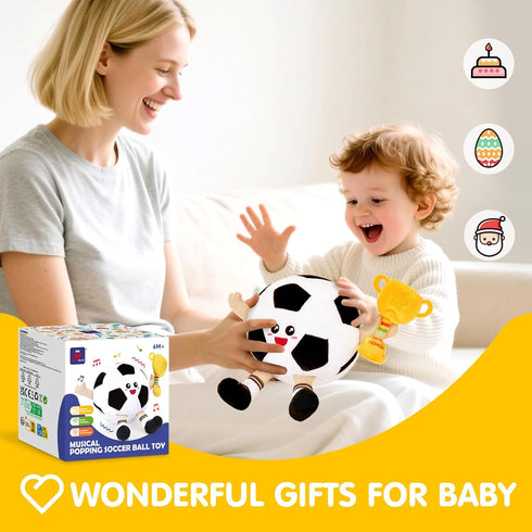 6 12 18 Tummy hahaland Baby Crawling Plush Toy for Months Musical Dancing Bouncing Toys, Voice Repeat Interactive Time