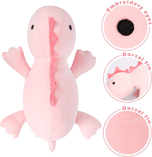 BESTVIVE 3.5lbs 24 Inch,Pink Weighted Dinosaur Plush Soft Stuffed Dino Weighted Plush Animal Dinosaur Throws Pillows