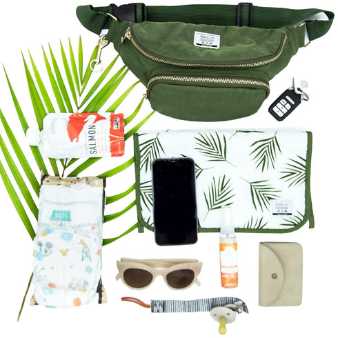 Pack Ditty Co. - Lanikai Small Diaper Bag - Portable Changing Pad - Crossbody Bags For Women - Fanny - Baby Travel