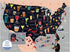 Cocktail Map Of The USA 1000 Piece Puzzle