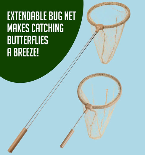 Set Montessori Mama Kids' Bug Catching Kit - Complete Insect Exploration with Habitat, Extendable Net, Magnifying Tools