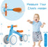 Baby Balance Bike Toys for 1 Year Old, Toddler Bike with 4 Wheels, No Pedal, Blue
