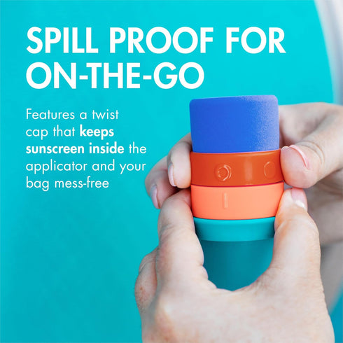Summer 3 Oz 1 Count Boon Yuvi Sunscreen Applicator for Kids - Refillable and Spill Proof Kids Sunscreen Brush with Soft