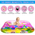 ZHUYNXIR Tummy 39.5x31.5 Extra Big Infant Toys, time Toys, Baby Pink Water Play mat, Fun Early Development Activity