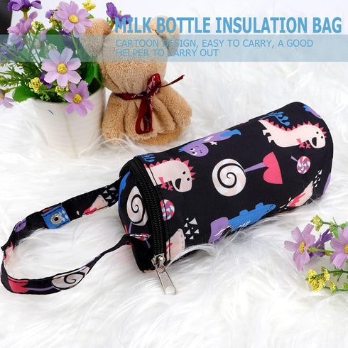LNQ LUNIQI Insulated Baby Bottle Bags - Portable Travel Feeding Bag to Keep Milk Warm - Thermal Insulated for Newborn