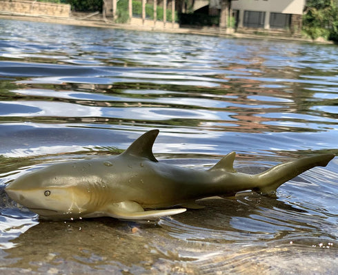 Gemini&Genius Marine Animal World Toy Lemon Shark Ocean Shark Action Figure - Great White Shark Soft Rubber Toys for