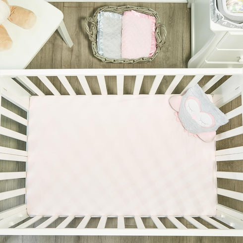2 Pack 100% 2 Set n Play Mattress Sheets Percale Weave Cotton Soft Portable Crib Mattress Sheets for Girls