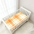 JUNZAN 52x28 Orange Scottish Plaid Baby Crib Sheets Cotton Fitted Crib Sheets for Boys Girls Standard Toldder Bed