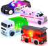 JASNKKONT 4 18 Swimming Floating Changing Color Light Up Bath Toy Car with Bath Book & Storage Bag, No Hole Realistic
