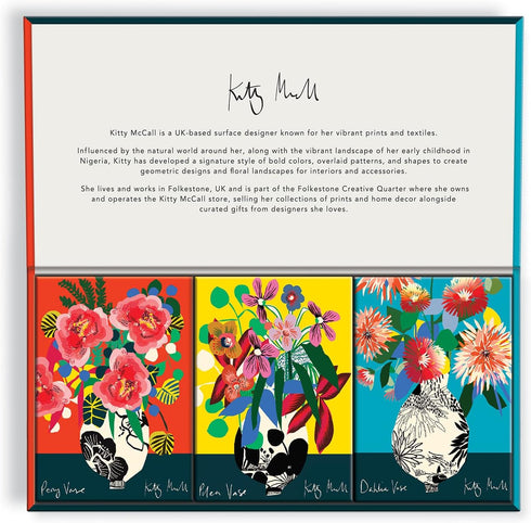 Galison Kitty McCall Puzzle Set – 3 Coordinating 120-Piece Puzzles, 5.5” x 8” Each, Vibrant Art, Challenging Family