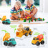 vusum 2-4, 1 2 3 Set, Toddler Toys for Ages Kids Toys for Year Old Boy Girls,Dump Truck Cement Mixer Excavator Toy Cars