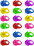 Flashing Colorful LED Light Up Bumpy Jelly Rubber Rings, Finger Toys for Parties, Party Favors, Gifts (18 Pack)