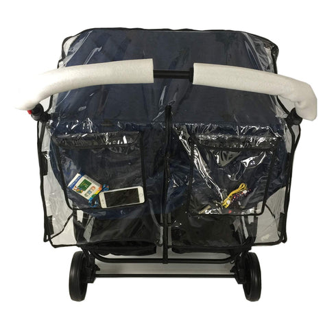 Ezkindheit Stroller Rain Cover,Universal Rain Cover for Side by Side Baby Stroller, Double Stroller Cover for Rain