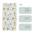 African Safari Jungle Animals Changing Pad Cover for Baby Girls & Boys, Giraffe, Elephant, Lion, Zebra, 32"/34" x 16"