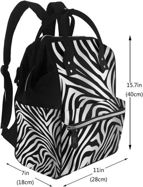 DWVTSLH Backpack Mummy Backpack Zebra Print Diaper Bag Multifunction Nappy Bags Waterproof Large Capacity Travel