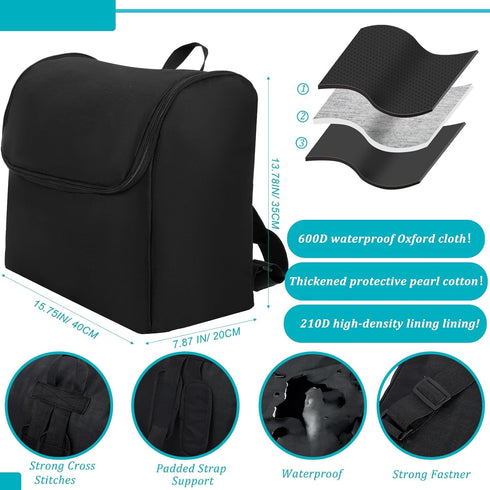 Dansydaisy Backpack Padded Backless Booster Car Seat Travel Bag for Airplane Durable Car Seat Bag Cover for Waterproof