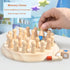 Wooden Memory Chess Board Game - Color Memory Matching Brain Teasers for Kids Age 3-12, Educational Toys
