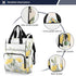 SUABO Backpack Baby Diaper Bag Yellow Purple Flower Clusters Large Bag Waterproof Travel Diaper Bags for Moms and Dads
