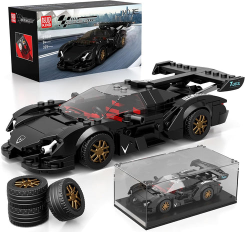 Mould King Super Sports Car Building Set with Display Case, 355 Piece
