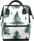 Hsnar Christmas Tree Green Waterproof Diaper Bag Backpack Large Capacity Baby Bag with
