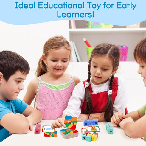 Edulok Alphabet Word Race Cube - Engaging Phonics Learning Game for Preschoolers