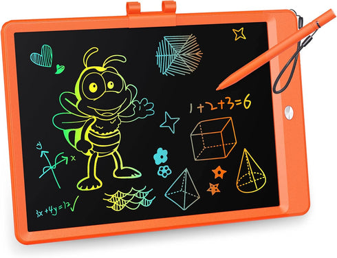 KOKODI LCD Writing Tablet - 10 Inch Colorful Toddler Doodle Board, Erasable Reusable Electronic Drawing Pads for Ages