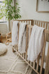 3 Pack Set 100% Pack NODNAL CO. Fitted Gray Mini Crib n Play Playard Portable Crib Sheets - OEKO-TEX Cotton Baby