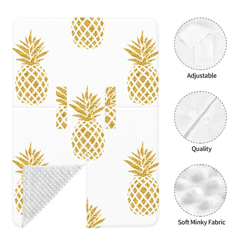 Hcpwzrf Summer Gold Pineapple Baby Car Seat Cover & Nursing Cover - Breathable Stretch Multi-Use Cover