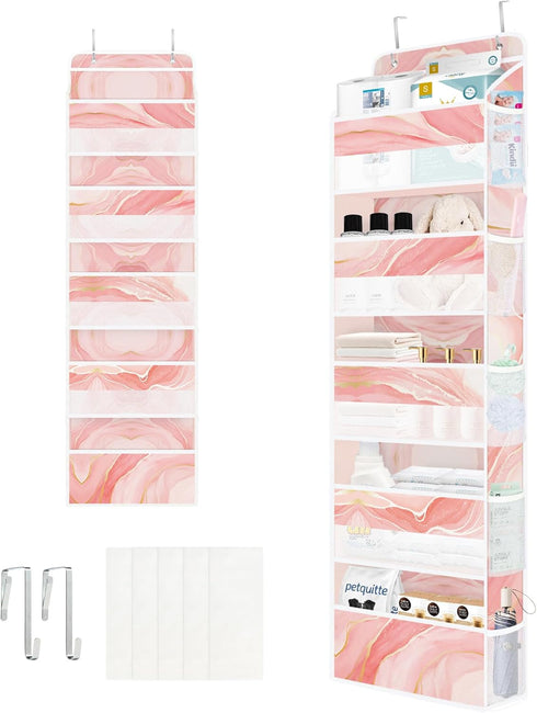 Clastyle Marble Over the Door Organizer Nursery Hanging Storage Organizer for Women