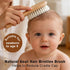 Set Set Baby Hair Brush for Newborns, Wooden Baby Brush & Comb - Toddler Cradle Cap Brush, Ultra Soft Goat Hair