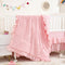 3-Piece Tufted Ruffle Crib Bedding Set for Girls - Ultra Soft Baby