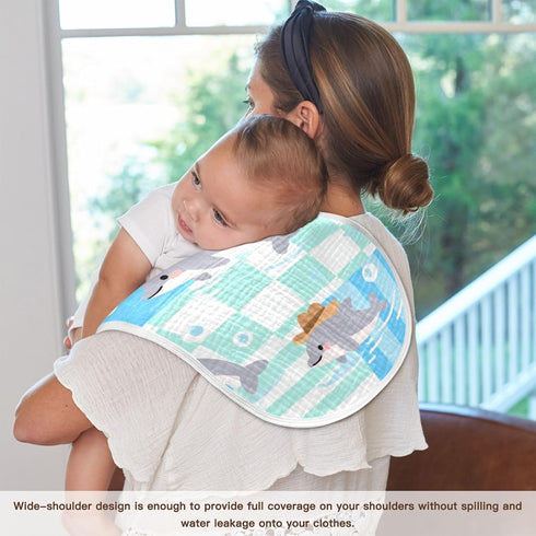 tplaotee 22x11in Cartoon Dolphin Green Blue Cute Cotton burping Cloths for Babies Good Absorbent? Baby wash Cloth