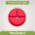 WeeSprout Silicone Divided Plates (No Lids), 100% Food Grade Silicone for Toddlers & Kids, Dishwasher Safe
