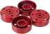 Aluminum Wheel Hex Hub Adapters for Tamiya Super ClodBuster Bullhead Upgrades (Red)