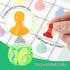 26 Pieces Multicolor Board Game Components, Includes 24 Plastic Pawn Chess Pieces and 2 Plastic 6-Sided Dice