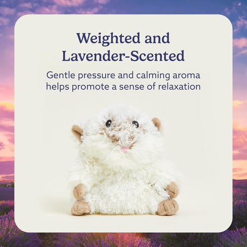 warmies Junior Microwavable & Weighted Stuffed Animals, Hamster - Heated Stuffed Animal Plushie for Warmth & Comfort