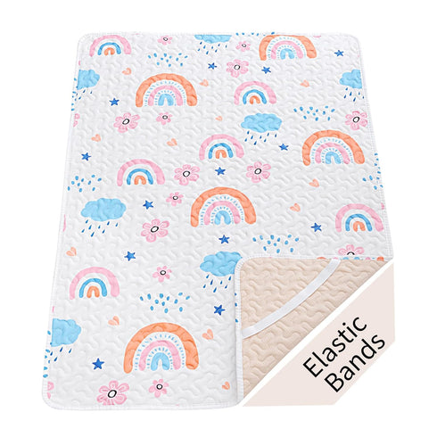 Quilted Pack n Play Sheet Fitted, Breathable Thick Pad for Pack and