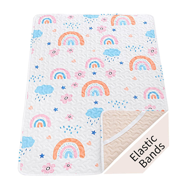 Quilted Pack n Play Sheet Fitted, Breathable Thick Pad for Pack and