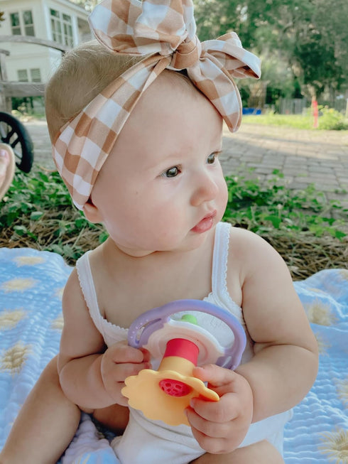 BaBeloved Flower Whistle Baby Teething Toys - Multiple Sensory Montessori Soft Food-Grade Teethers for 0-12 Months